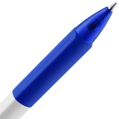 Ручка шариковая, трехгранная с мягким грифом, синяя