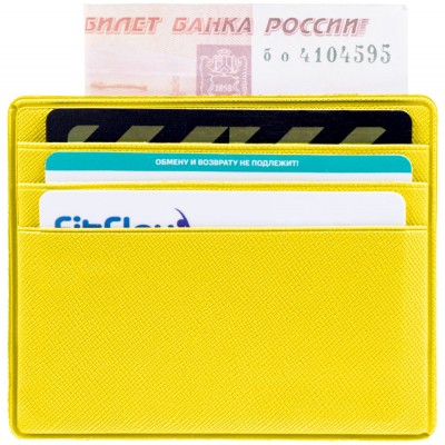 Чехол для карточек 10х8см, желтый