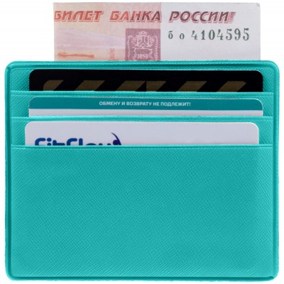 Чехол для карточек 10х8см, бирюзовый