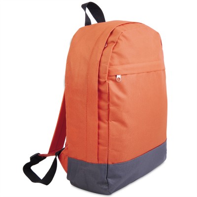 Рюкзак 39х29х13cм полиэстер оранжевый/серый