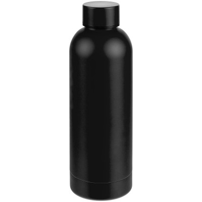 Термобутылка 500мл с двойными стенками и вакуумной изоляцией, черная