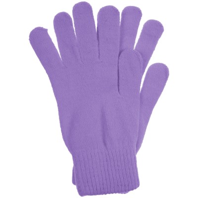 Перчатки однослойные, акрил, фиолетовые
