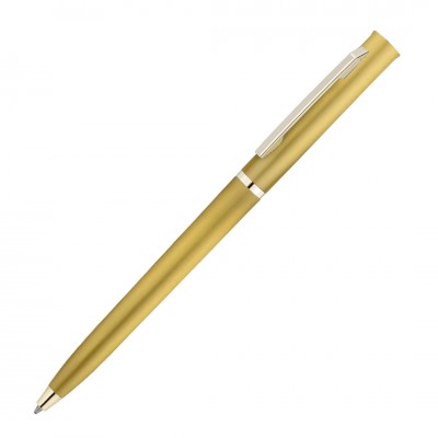 Ручка с золотистой отделкой, пластик, золотистая