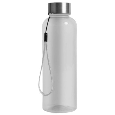 Бутылка для воды 500мл с хлястиком, пластик, белая