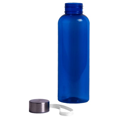 Бутылка для воды 500мл с хлястиком, пластик, синяя