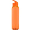 Бутылка для воды 630мл, пластик, оранжевая