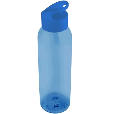Бутылка для воды 630мл, пластик, голубая