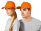 Бейсболка 280г/м2, металлическая застежка, оранжевая