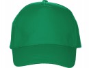 Бейсболка 230 г/м2, 5 клиньев, металлическая застежка, зеленая