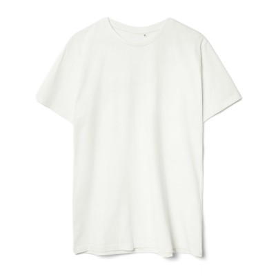 Футболка унисекс 160г/м² хлопок, белая (теплый оттенок)