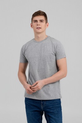 Футболка унисекс 160г/м² хлопок, серый меланж