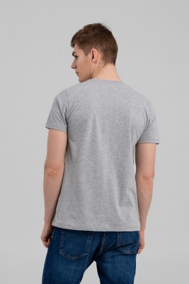 Футболка унисекс 160г/м² хлопок, серый меланж