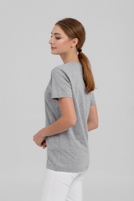Футболка унисекс 160г/м² хлопок, серый меланж