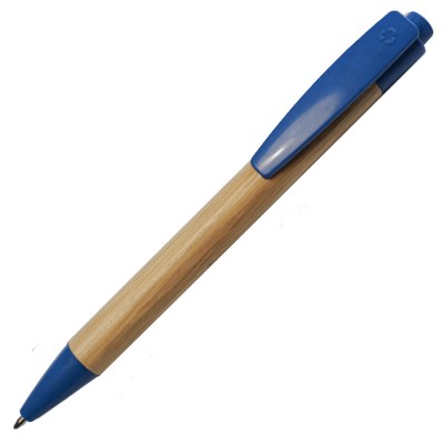 Ручка шариковая, пластик с добавлением пшеничного волокна, синяя