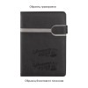 Ежедневник А5 с хлястиком, недатированный, черный с серым