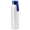 Бутылка для воды 650мл, белая с синей крышкой