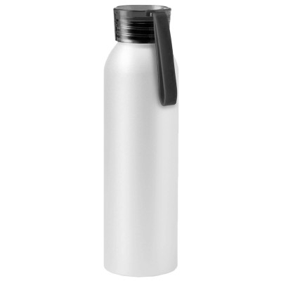 Бутылка для воды 650мл, белая с черной крышкой