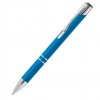 Ручка шариковая металл/soft-touch, голубая