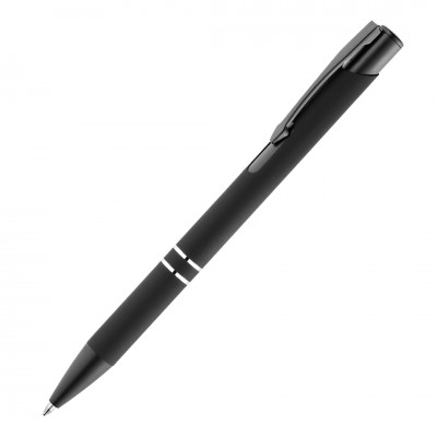 Ручка шариковая, черная, черная отделка