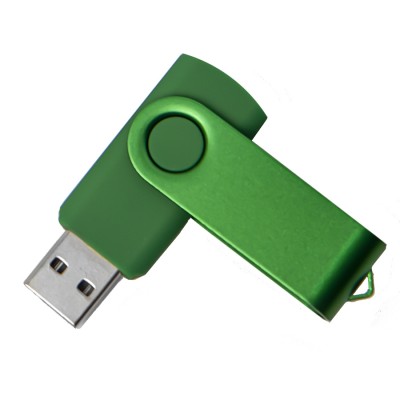Флешка 8Гб с покрытием софт-тач, зеленая