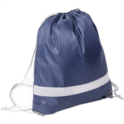 Рюкзак-мешок со светоотражающей полосой, темно-синий