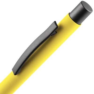Ручка шариковая Alterno Soft Touch, желтая