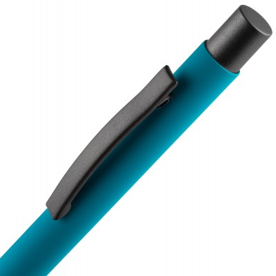 Ручка шариковая Alterno Soft Touch, бирюзовая