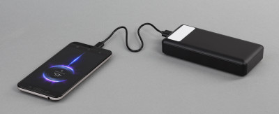 Зарядное устройство 20000mAh с фонариком, черный