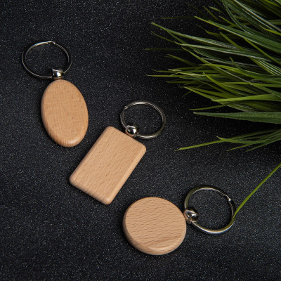 Брелок "Овал" 5,2x3,2см, дерево