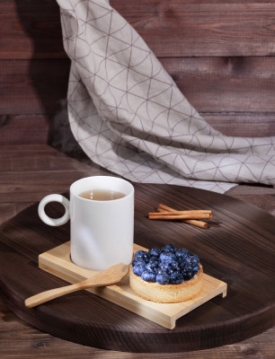 Набор чайный "Tea tree" фарфор/бамбук, белый
