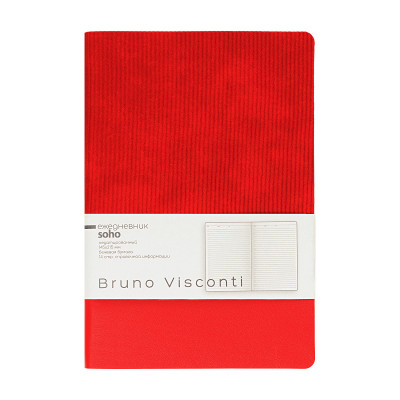 Ежедневник BrunoVisconti А5 "SOHO" красный