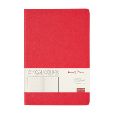 Ежедневник BrunoVisconti А5 "MEGAPOLIS NAPPA COLOR" красный