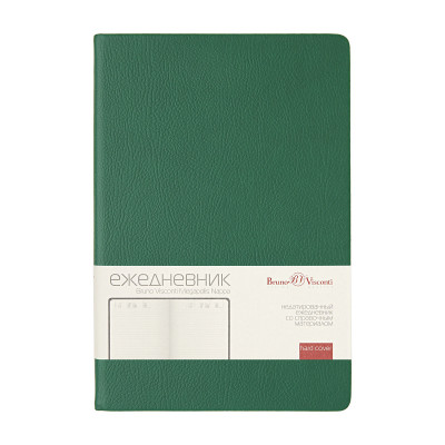 Ежедневник BrunoVisconti А5 "MEGAPOLIS NAPPA COLOR" зеленый