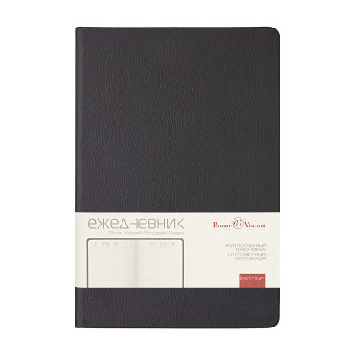Ежедневник BrunoVisconti А5 "MEGAPOLIS NAPPA COLOR" черный