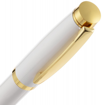 Ручка шариковая Leу Gold, металл, белая