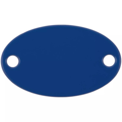 Шильдик металлический 1,5х2,5см, овальный, синий