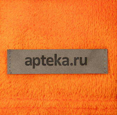Плед 125x150см длинноворсный флис, оранжевый