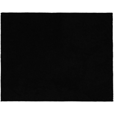 Плед 125x150см длинноворсный флис, черный