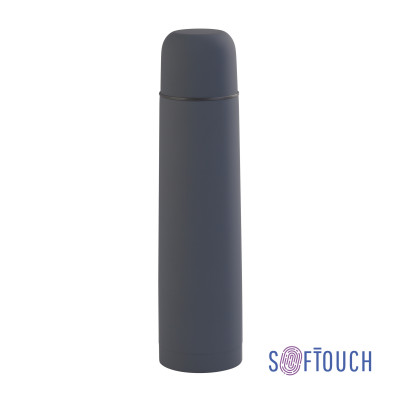 Термос 1000мл нержавеющая сталь/soft touch, серый