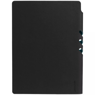 Ежедневник А5 Black Soft, черный с бирюзовым