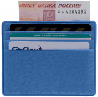 Чехол для карточек 10х8см, ярко-синий