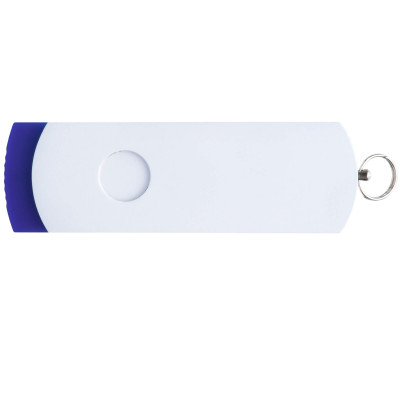 Флешка DUO COLOR 8Гб пластик soft-touch/металл, cиняя с белым