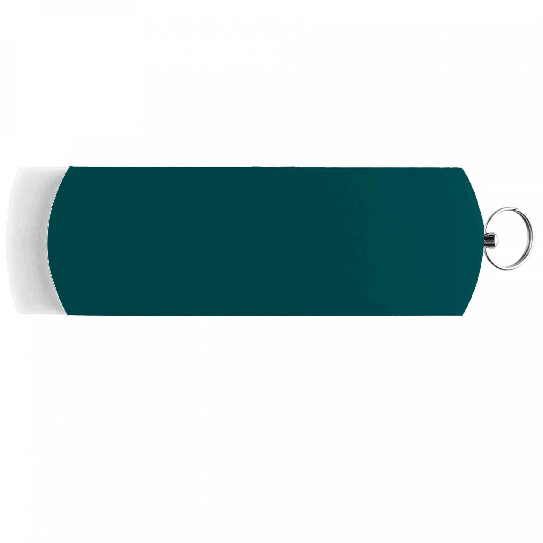 Флешка DUO COLOR 16Гб пластик soft-touch/металл, белая с зеленым