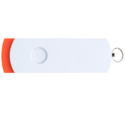 Флешка DUO COLOR 32Гб пластик soft-touch/металл, оранжевая с белым