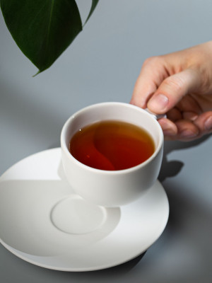 Чайная пара 200мл, каменная керамика, белая