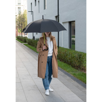 Зонт-трость 102см антишторм Portobello, черный/салатовый