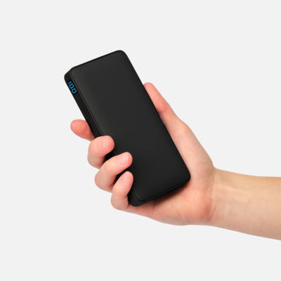Внешний аккумулятор с подсветкой 10000 mAh, черный