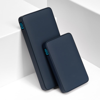 Внешний аккумулятор с подсветкой 10000 mAh, синий