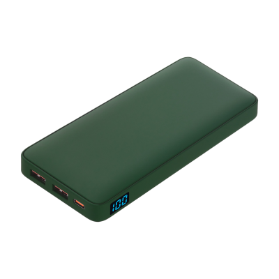 Внешний аккумулятор с подсветкой 10000 mAh, зеленый