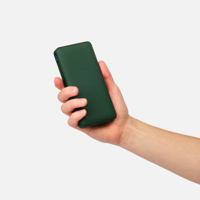 Внешний аккумулятор с подсветкой 10000 mAh, зеленый